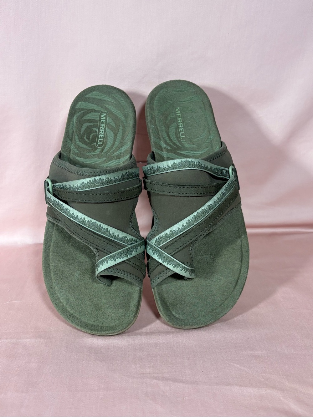 Merrell Women's Terran 3 Cush Post Olive Green Sandals Size 9